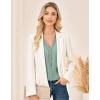 imageGRACE KARIN Women Tops V Neck Long Sleeve Shirts Lace Dressy Casual Business Blouses Fall Fashion 2025Green