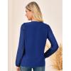 imageGRACE KARIN Women Tops V Neck Long Sleeve Shirts Lace Dressy Casual Business Blouses Fall Fashion 2025Royal Blue