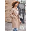 imageGRACE KARIN Womens 2025 Fashion Open Front Long Cardigan Sweaters Long Sleeve Lapel Knit Sweater Jacket with PocketsApricot