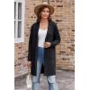 imageGRACE KARIN Womens 2025 Fashion Open Front Long Cardigan Sweaters Long Sleeve Lapel Knit Sweater Jacket with PocketsBlack