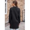 imageGRACE KARIN Womens 2025 Fashion Open Front Long Cardigan Sweaters Long Sleeve Lapel Knit Sweater Jacket with PocketsBlack