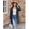 imageGRACE KARIN Womens 2025 Fashion Open Front Long Cardigan Sweaters Long Sleeve Lapel Knit Sweater Jacket with PocketsBluegrey