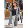 imageGRACE KARIN Womens 2025 Fashion Open Front Long Cardigan Sweaters Long Sleeve Lapel Knit Sweater Jacket with PocketsHeather Gray