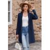 imageGRACE KARIN Womens 2025 Fashion Open Front Long Cardigan Sweaters Long Sleeve Lapel Knit Sweater Jacket with PocketsNavy Blue