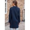 imageGRACE KARIN Womens 2025 Fashion Open Front Long Cardigan Sweaters Long Sleeve Lapel Knit Sweater Jacket with PocketsNavy Blue