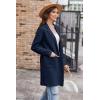 imageGRACE KARIN Womens 2025 Fashion Open Front Long Cardigan Sweaters Long Sleeve Lapel Knit Sweater Jacket with PocketsNavy Blue