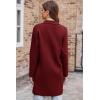 imageGRACE KARIN Womens 2025 Fashion Open Front Long Cardigan Sweaters Long Sleeve Lapel Knit Sweater Jacket with PocketsWine Red