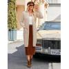 imageGRACE KARIN Womens 2025 Trendy Long Cardigans Sweater Lightweight Open Front Long Sleeve Maxi Duster Coats with PocketsApricot