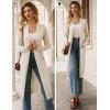 imageGRACE KARIN Womens 2025 Trendy Long Cardigans Sweater Lightweight Open Front Long Sleeve Maxi Duster Coats with PocketsBeige