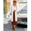 imageGRACE KARIN Womens 2025 Trendy Long Cardigans Sweater Lightweight Open Front Long Sleeve Maxi Duster Coats with PocketsBright White