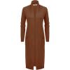 imageGRACE KARIN Womens 2025 Trendy Long Cardigans Sweater Lightweight Open Front Long Sleeve Maxi Duster Coats with PocketsBrown