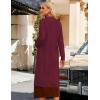 imageGRACE KARIN Womens 2025 Trendy Long Cardigans Sweater Lightweight Open Front Long Sleeve Maxi Duster Coats with PocketsBurgundy