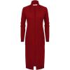 imageGRACE KARIN Womens 2025 Trendy Long Cardigans Sweater Lightweight Open Front Long Sleeve Maxi Duster Coats with PocketsDeep Red