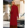 imageGRACE KARIN Womens 2025 Trendy Long Cardigans Sweater Lightweight Open Front Long Sleeve Maxi Duster Coats with PocketsDeep Red
