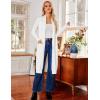 imageGRACE KARIN Womens 2025 Trendy Long Cardigans Sweater Lightweight Open Front Long Sleeve Maxi Duster Coats with PocketsWhite
