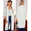 imageGRACE KARIN Womens 2025 Trendy Long Cardigans Sweater Lightweight Open Front Long Sleeve Maxi Duster Coats with PocketsWhite
