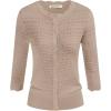 imageGRACE KARIN Womens 34 Short Sleeve Cropped Cardigan Lightweight Button up Crochet Knit Sweater Shrug for Summer Spring02 Khaki