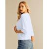 imageGRACE KARIN Womens 34 Short Sleeve Cropped Cardigan Lightweight Button up Crochet Knit Sweater Shrug for Summer SpringBright White