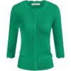 imageGRACE KARIN Womens 34 Short Sleeve Cropped Cardigan Lightweight Button up Crochet Knit Sweater Shrug for Summer SpringGreen