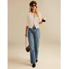 imageGRACE KARIN Womens 34 Short Sleeve Cropped Cardigan Lightweight Button up Crochet Knit Sweater Shrug for Summer SpringLight Apricot