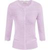 imageGRACE KARIN Womens 34 Short Sleeve Cropped Cardigan Lightweight Button up Crochet Knit Sweater Shrug for Summer SpringLight Purple