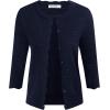 imageGRACE KARIN Womens 34 Short Sleeve Cropped Cardigan Lightweight Button up Crochet Knit Sweater Shrug for Summer SpringNavy Blue