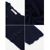 imageGRACE KARIN Womens 34 Short Sleeve Cropped Cardigan Lightweight Button up Crochet Knit Sweater Shrug for Summer SpringNavy Blue