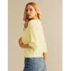 imageGRACE KARIN Womens 34 Short Sleeve Cropped Cardigan Lightweight Button up Crochet Knit Sweater Shrug for Summer SpringYellow