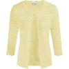 imageGRACE KARIN Womens 34 Short Sleeve Cropped Cardigan Lightweight Button up Crochet Knit Sweater Shrug for Summer SpringYellow