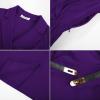 imageGRACE KARIN Womens Bodycon Work Dress 34 Sleeve Church Teacher Business Office Wear to Work Sheath Suit Dresses with BeltPurple