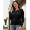imageGRACE KARIN Womens Classic Long Sleeve Knit Cardigan Sweaters Casual Open Front Button Down Cardigans S3XLBlack1