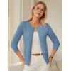 imageGRACE KARIN Womens Classic Long Sleeve Knit Cardigan Sweaters Casual Open Front Button Down Cardigans S3XLBluegrey
