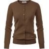 imageGRACE KARIN Womens Classic Long Sleeve Knit Cardigan Sweaters Casual Open Front Button Down Cardigans S3XLDark Brown