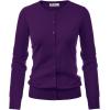 imageGRACE KARIN Womens Classic Long Sleeve Knit Cardigan Sweaters Casual Open Front Button Down Cardigans S3XLDark Purple