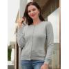 imageGRACE KARIN Womens Classic Long Sleeve Knit Cardigan Sweaters Casual Open Front Button Down Cardigans S3XLGray