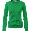imageGRACE KARIN Womens Classic Long Sleeve Knit Cardigan Sweaters Casual Open Front Button Down Cardigans S3XLGreen
