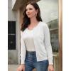 imageGRACE KARIN Womens Classic Long Sleeve Knit Cardigan Sweaters Casual Open Front Button Down Cardigans S3XLIvory White