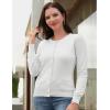 imageGRACE KARIN Womens Classic Long Sleeve Knit Cardigan Sweaters Casual Open Front Button Down Cardigans S3XLIvory White