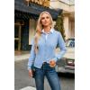 imageGRACE KARIN Womens Classic Long Sleeve Knit Cardigan Sweaters Casual Open Front Button Down Cardigans S3XLLight Blue