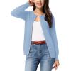 imageGRACE KARIN Womens Classic Long Sleeve Knit Cardigan Sweaters Casual Open Front Button Down Cardigans S3XLLight Blue
