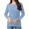 imageGRACE KARIN Womens Classic Long Sleeve Knit Cardigan Sweaters Casual Open Front Button Down Cardigans S3XLLight Blue