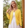 imageGRACE KARIN Womens Classic Long Sleeve Knit Cardigan Sweaters Casual Open Front Button Down Cardigans S3XLLight Yellow
