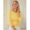 imageGRACE KARIN Womens Classic Long Sleeve Knit Cardigan Sweaters Casual Open Front Button Down Cardigans S3XLLight Yellow