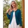 imageGRACE KARIN Womens Classic Long Sleeve Knit Cardigan Sweaters Casual Open Front Button Down Cardigans S3XLPeacock Blue