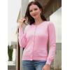 imageGRACE KARIN Womens Classic Long Sleeve Knit Cardigan Sweaters Casual Open Front Button Down Cardigans S3XLPink