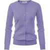 imageGRACE KARIN Womens Classic Long Sleeve Knit Cardigan Sweaters Casual Open Front Button Down Cardigans S3XLPurple