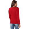 imageGRACE KARIN Womens Classic Long Sleeve Knit Cardigan Sweaters Casual Open Front Button Down Cardigans S3XLRed