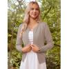 imageGRACE KARIN Womens Classic Long Sleeve Knit Cardigan Sweaters Casual Open Front Button Down Cardigans S3XLTan