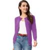 imageGRACE KARIN Womens Classic Long Sleeve Knit Cardigan Sweaters Casual Open Front Button Down Cardigans S3XLViolet