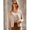 imageGRACE KARIN Womens Cropped Knit Sweater Blazer Oversized Open Front Jackets 2025 Fall Laple Cardigans Dressy CasualApricot